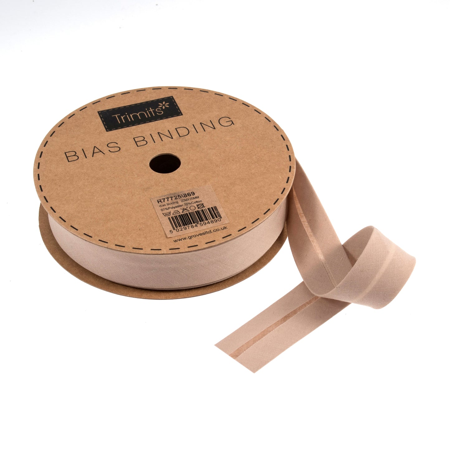 Blush Beige Polycotton Bias Binding