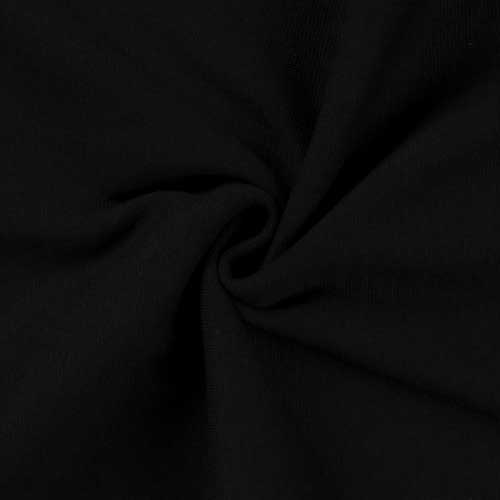 Black Cotton Jersey Ribbing SW49