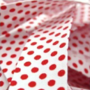 White and Red Spot Polycotton Bias Binding
