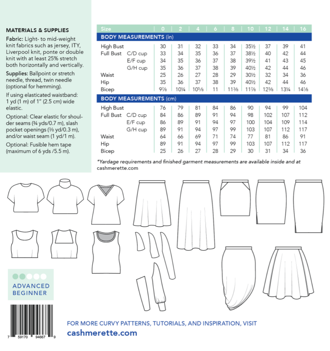 Grafton Dress, Top, and Skirt Pattern by Cashmerette