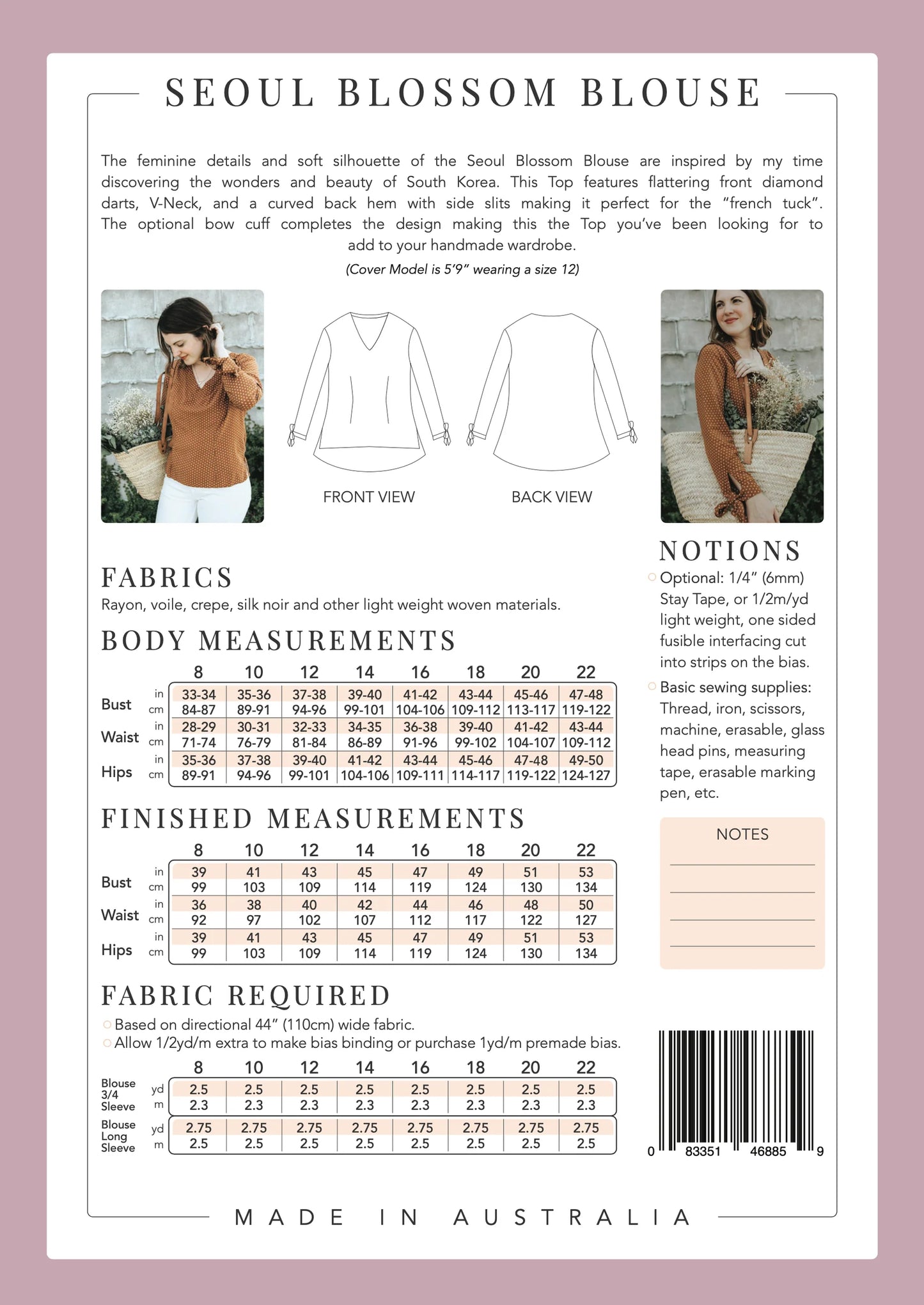 Sew To Grow with Lindsey Rae Seoul Blossom Blouse