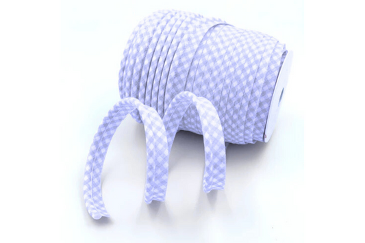 Lavender Gingham Piping Cord - 10mm