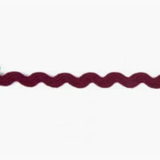 8mm Polyester Ric Rac - Wine