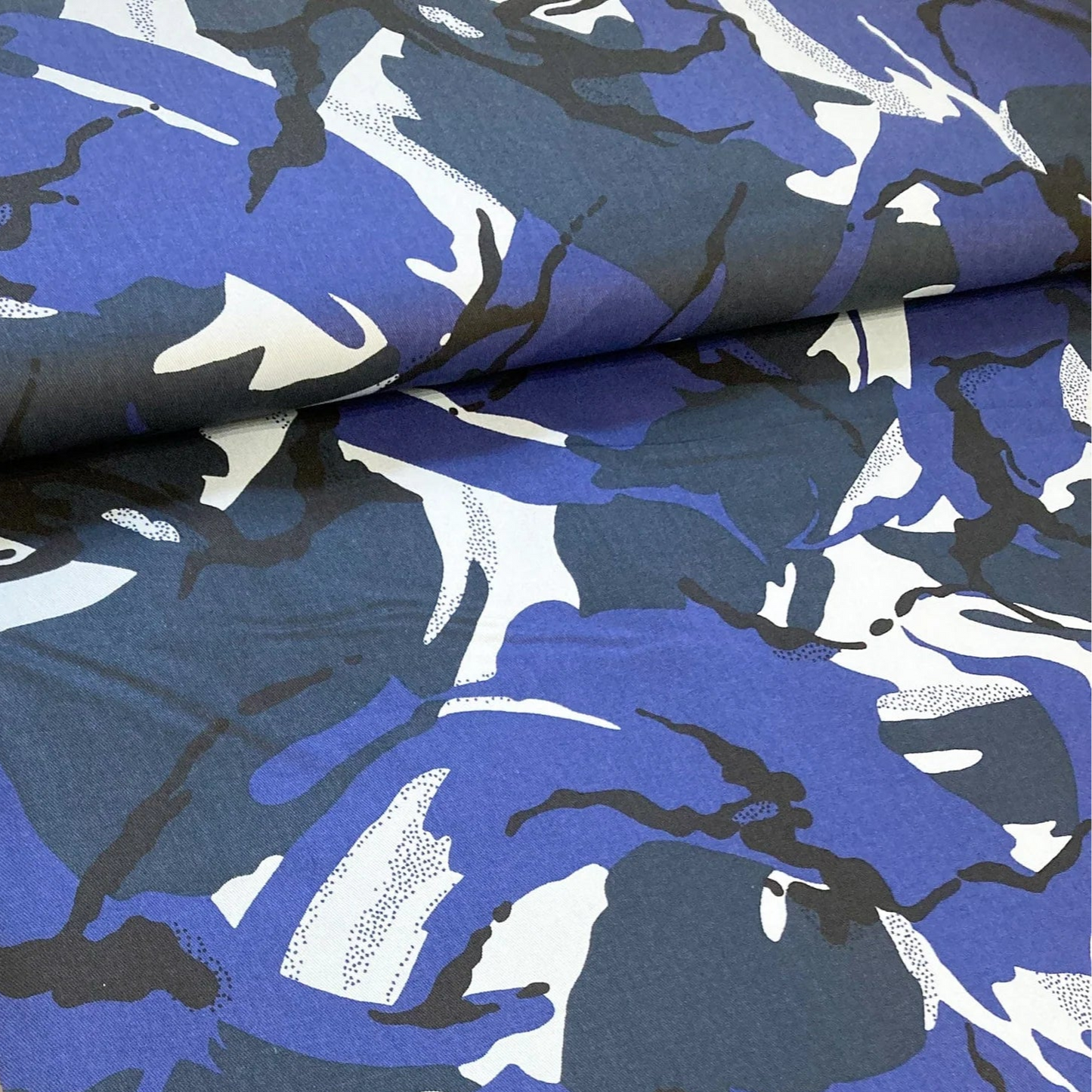 Blue Urban Camouflage Twill