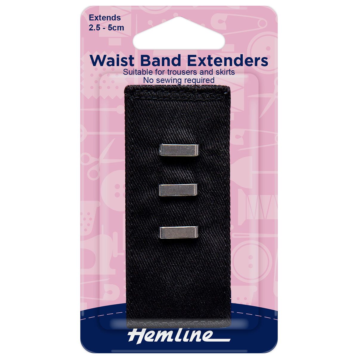 Hemline Waist Band Extender (Black)