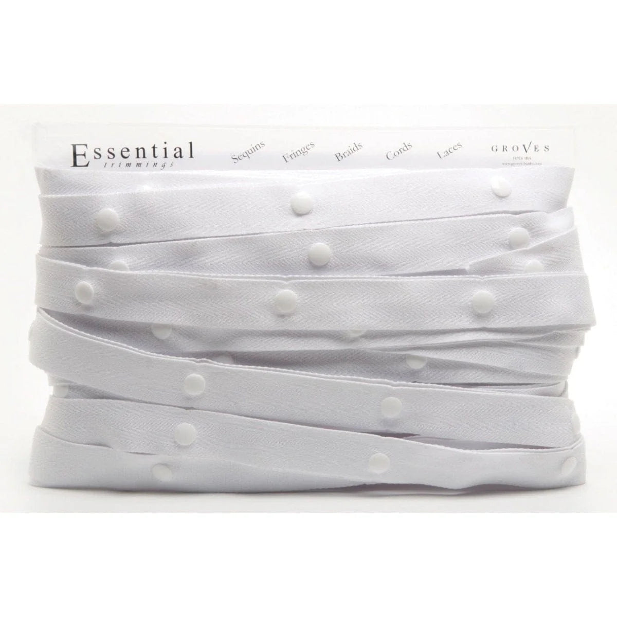 White Snap Fastener Tape