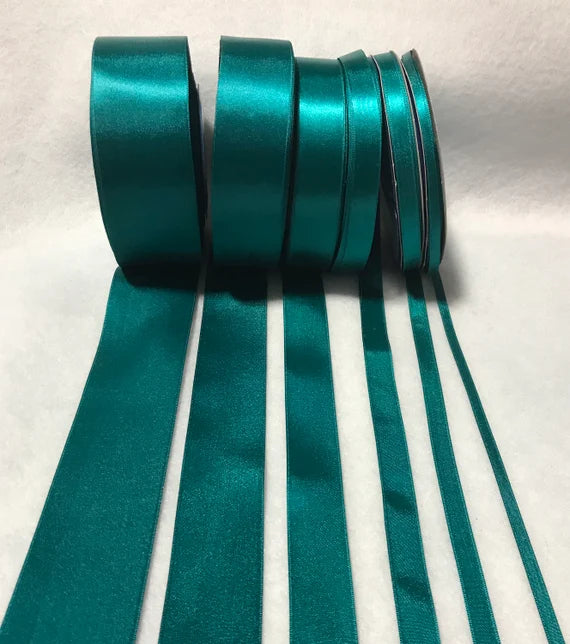 Peacock Blue Satin Ribbon