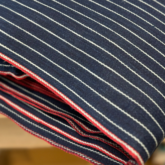 Merchant & Mills - Indian cotton Twill - Indigo Pinstripe M1