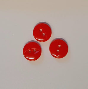 Bonfanti bright red fish eye buttons