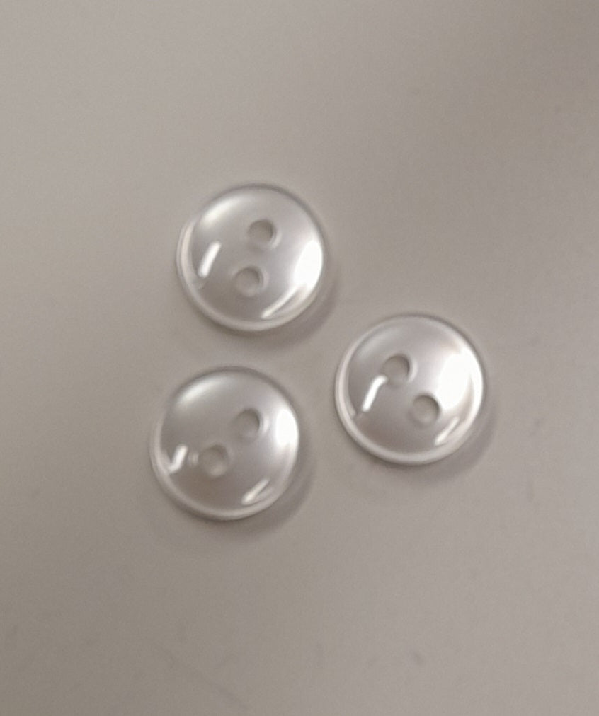 Bonfanti Small Clear/White Buttons no 87