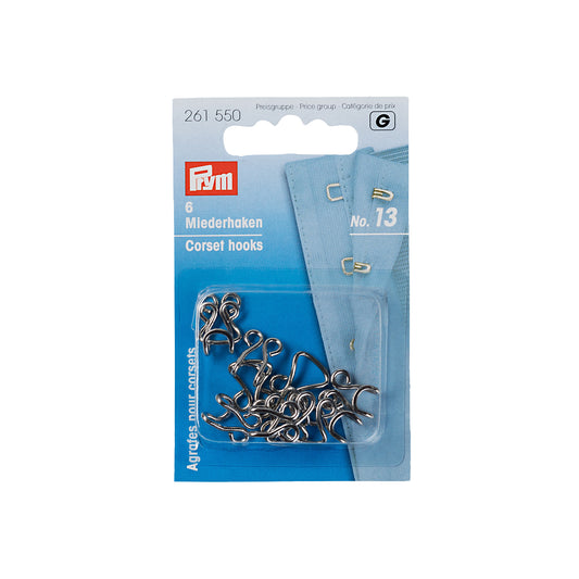 prym corset hooks silver