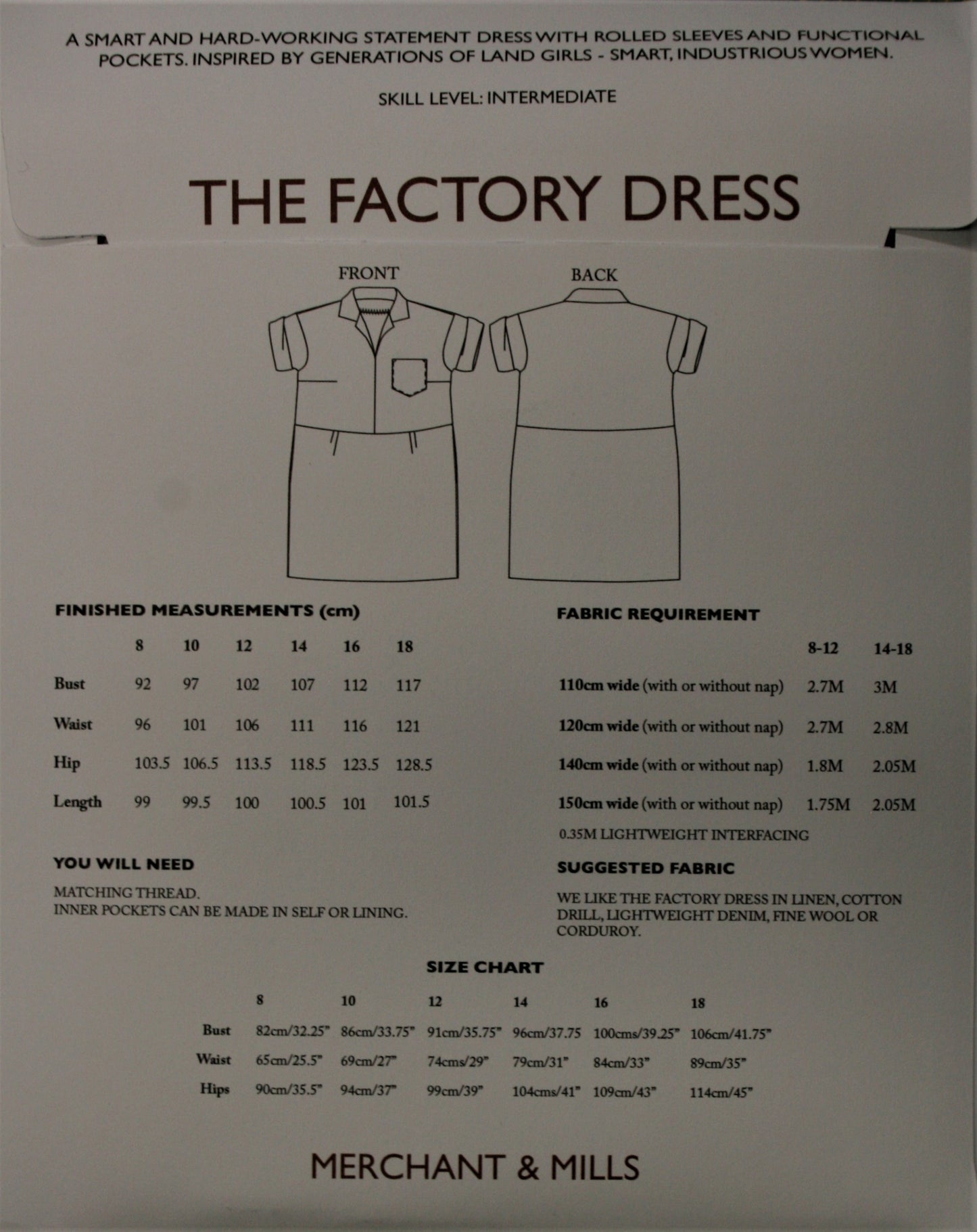 The Factory Dress Pattern - Merchant and Mills