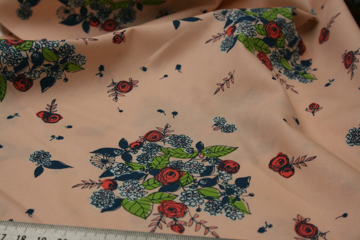 Pink Rose Print, Everlasting Collection - Premium Cotton V19
