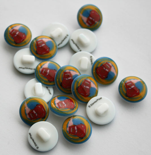 Lightning McQueen Disney Button - 25mm