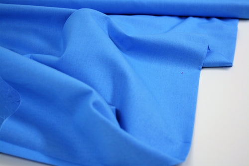 Solid Cyan Blue - Cotton