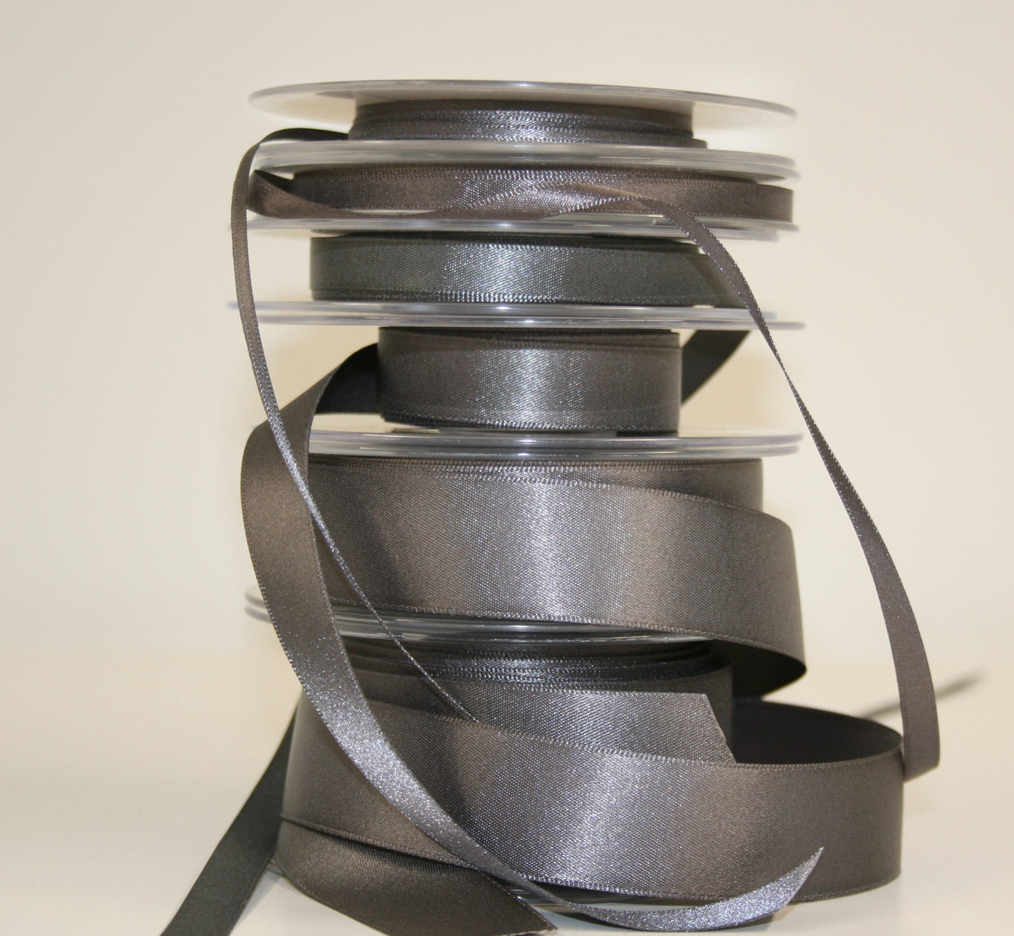 Grey Satin Ribbon