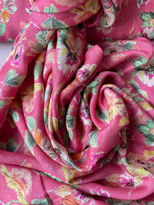 Pink Multi Floral Print - Cotton  Lawn