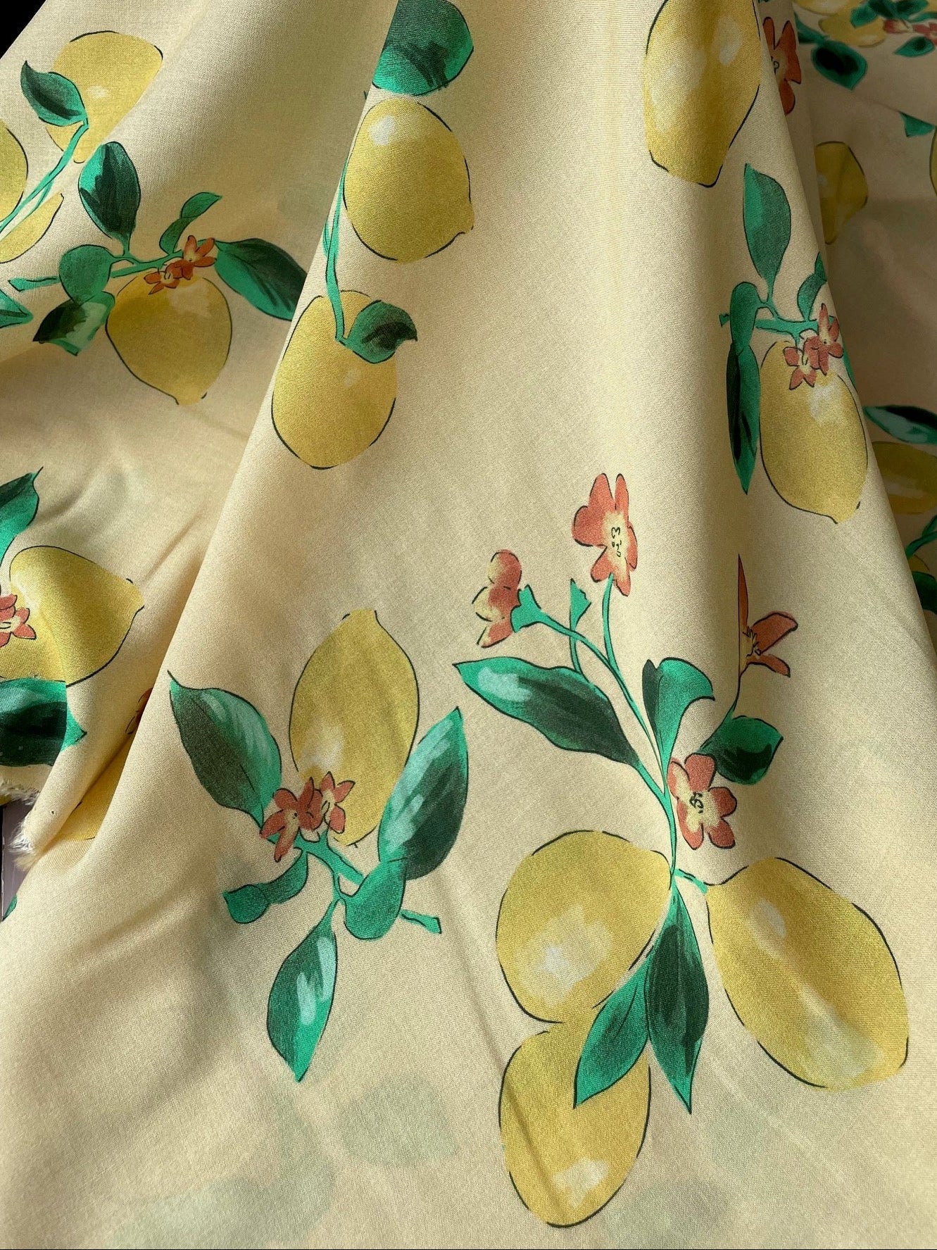 Lemon Print Viscose
