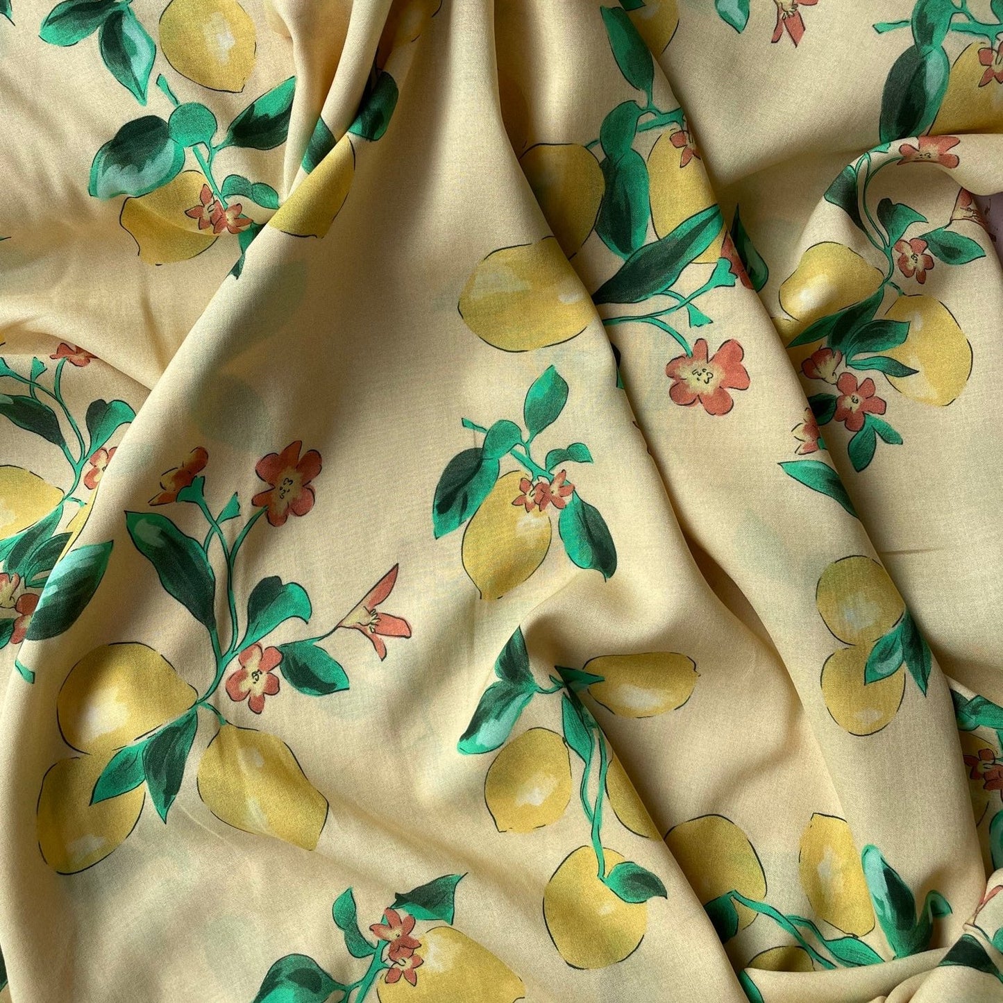 Lemon Print Viscose Lady McElroy