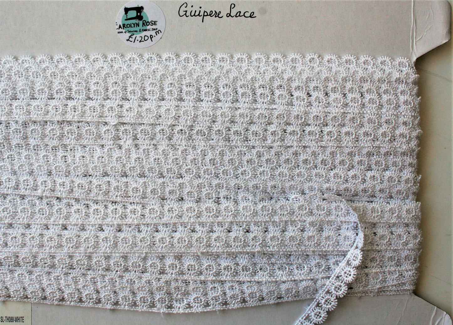 White Guipere Lace Trim