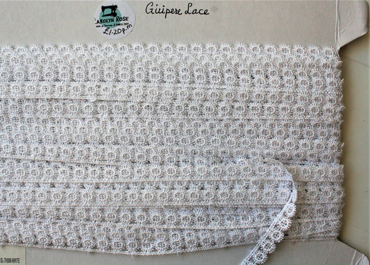 White Guipere Lace Trim