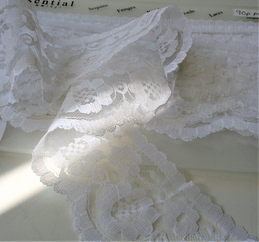 Wide White Lace Trim