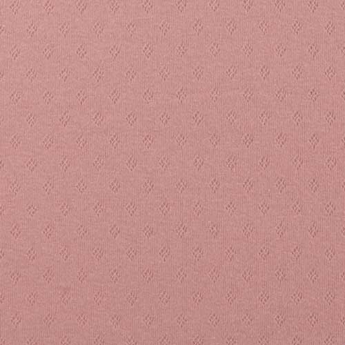Pink pointelle cotton jersey