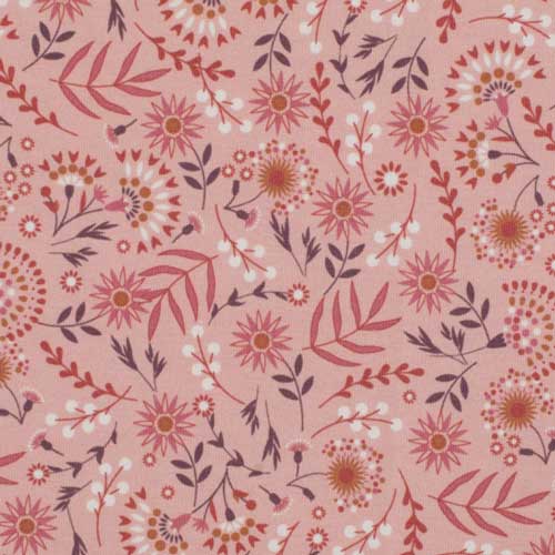 Pink flowers - cotton jersey