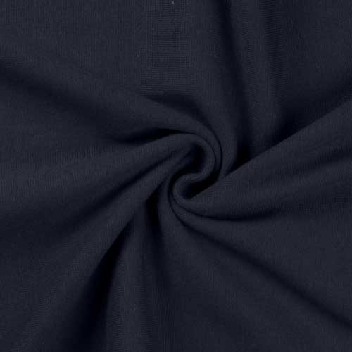 Navy Cotton Jersey Ribbing