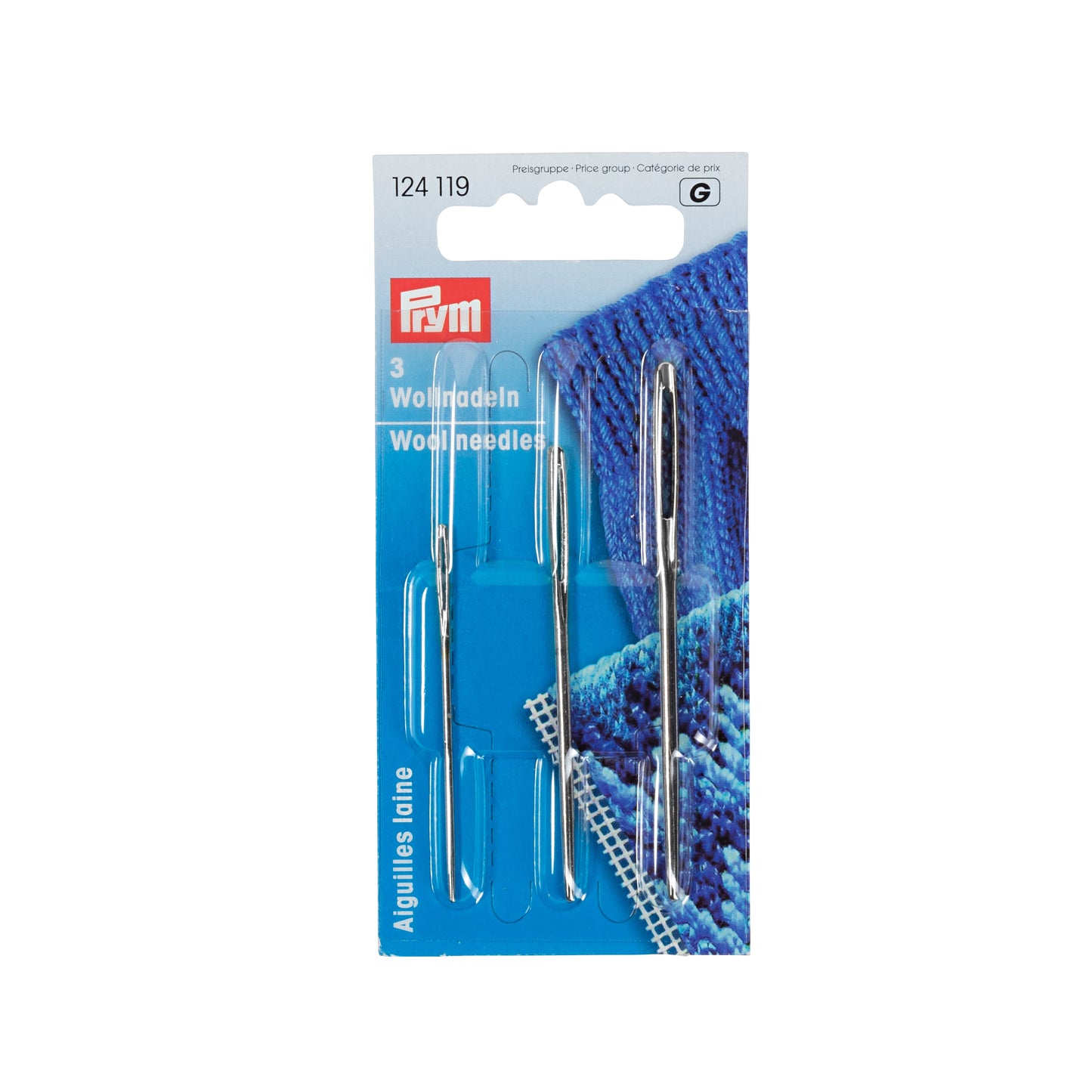 Prym Wool needles with blunt point - No. 1, 3, 5 (124 119)