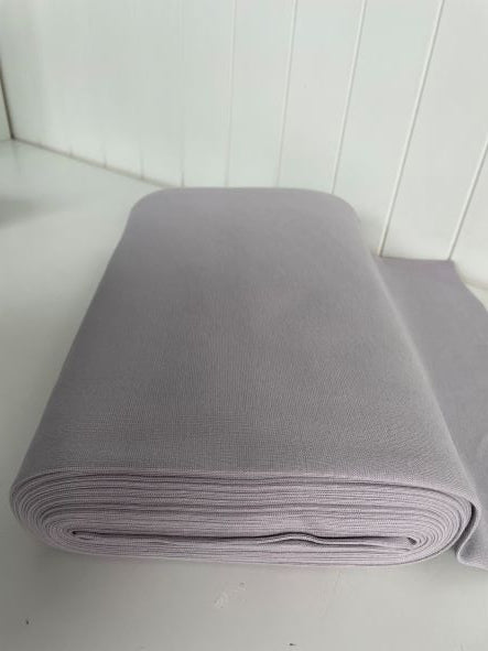 Pale Grey Cotton Jersey Ribbing SW50
