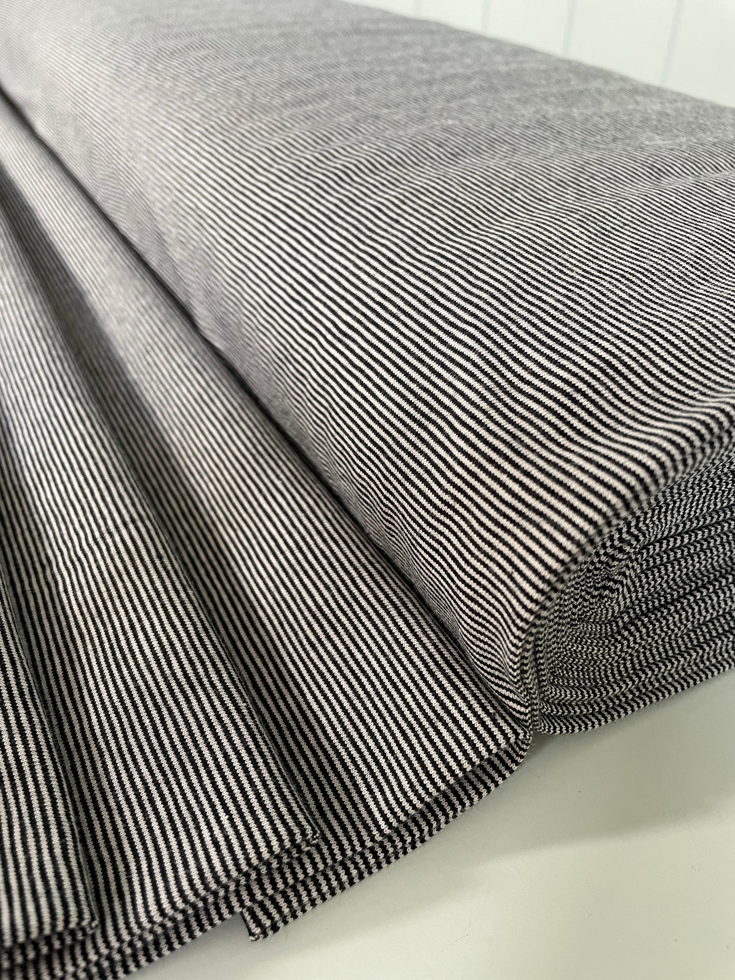 Black and Sand Stripe Fine Jersey G01