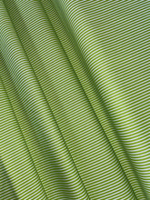 Lime Green and White Stripe Cotton Poplin
