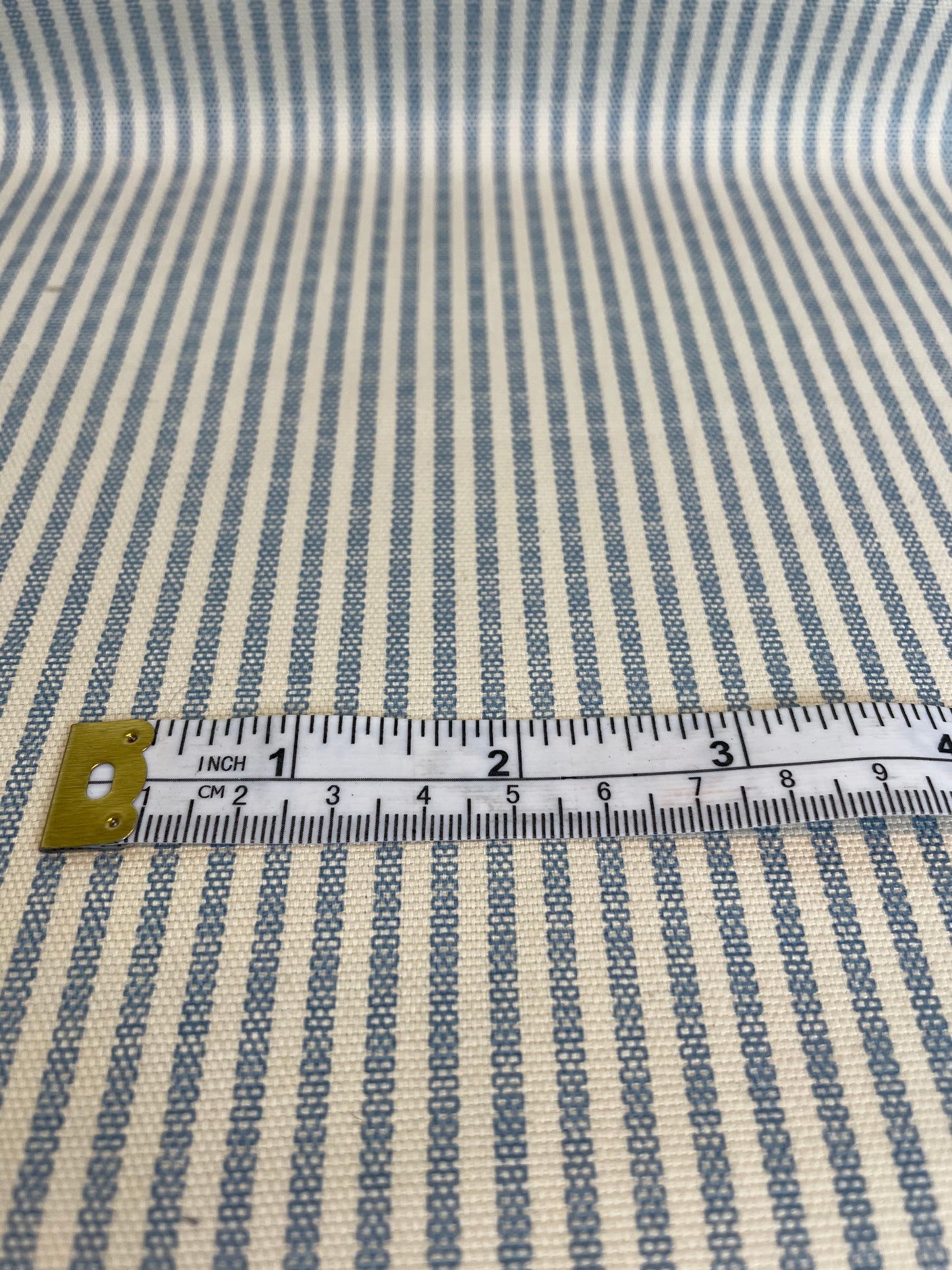 Sky Blue and Cream Timeless Stripe - Cotton Duck