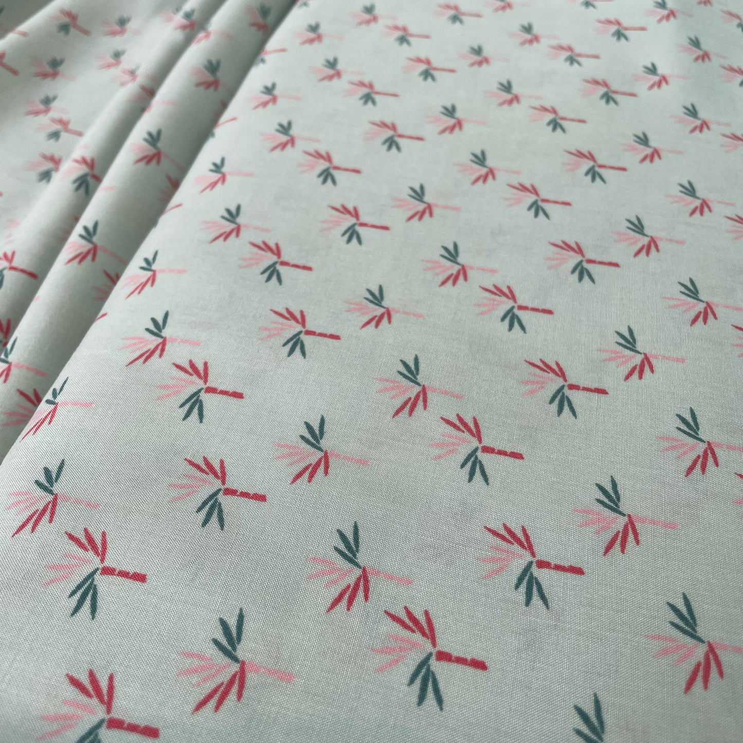 Palm Tree Print, Mint Green and Pink - Viscose