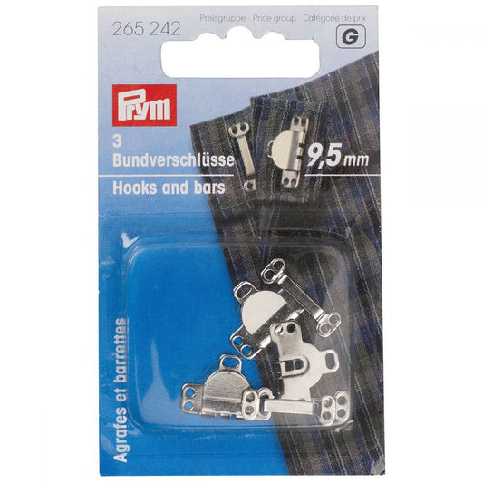 Prym Hooks and Bars 9.5mm silver