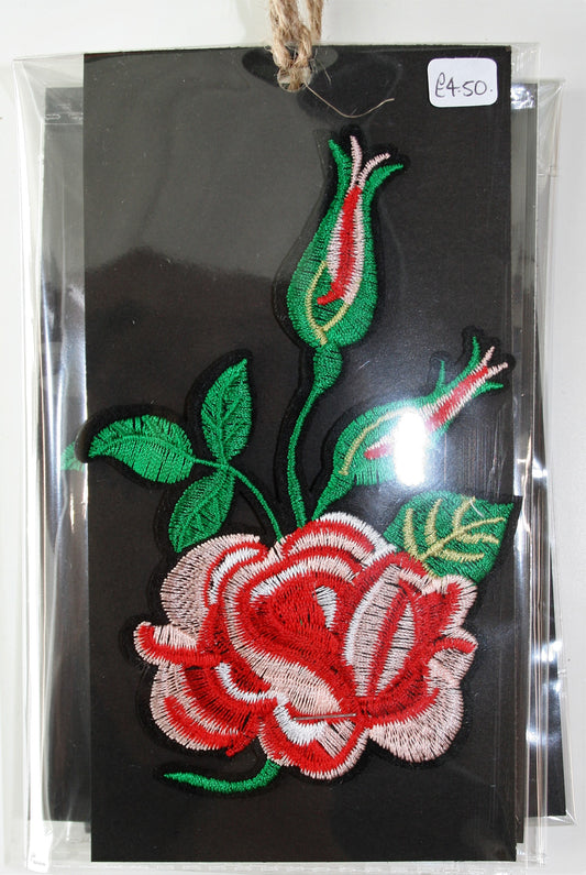 Bright Rose Spray - Iron On Motif