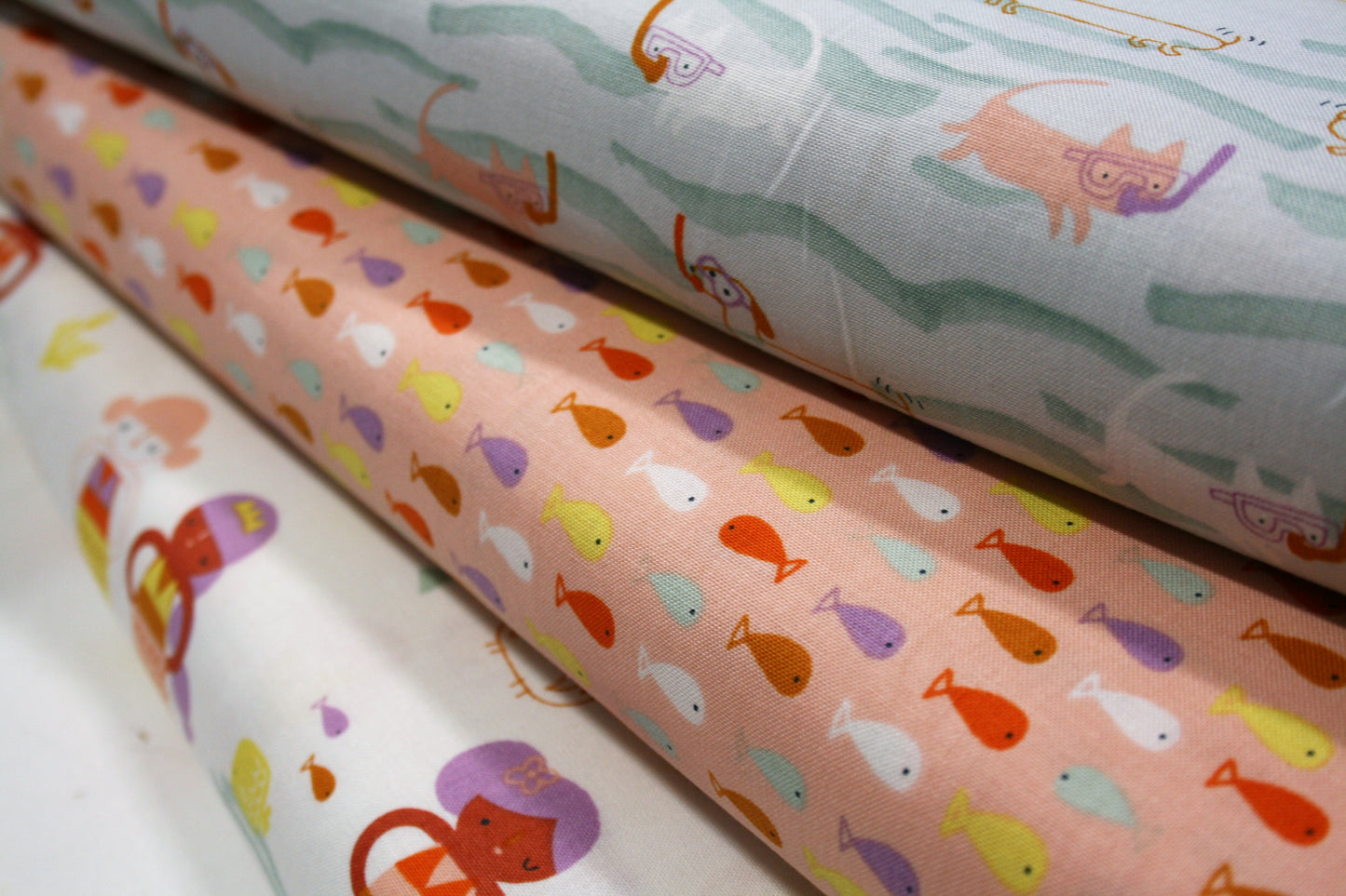 Mermaids, Under the Sea Collection - Cotton V18