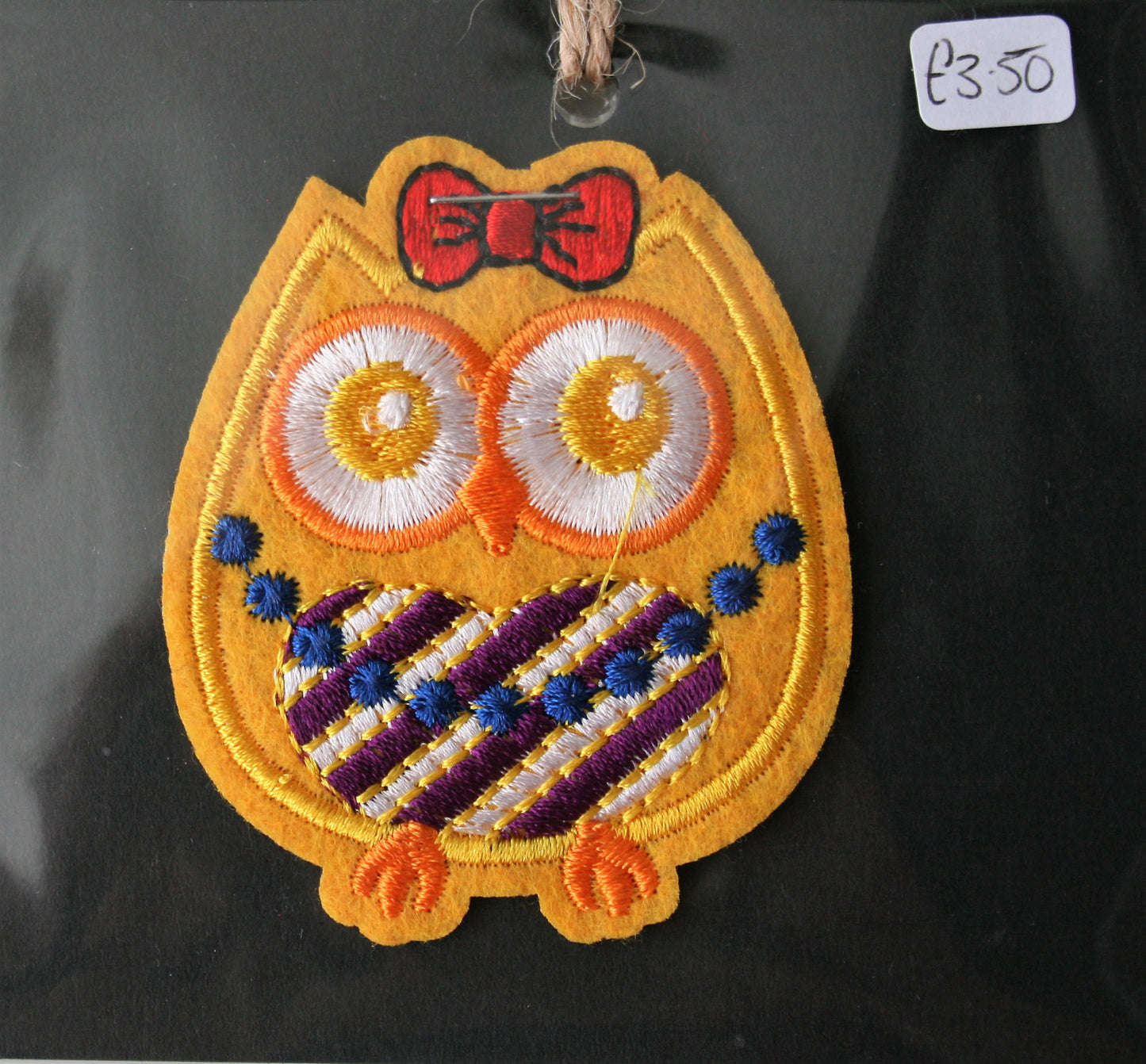 Yellow Owl - Iron On Motif
