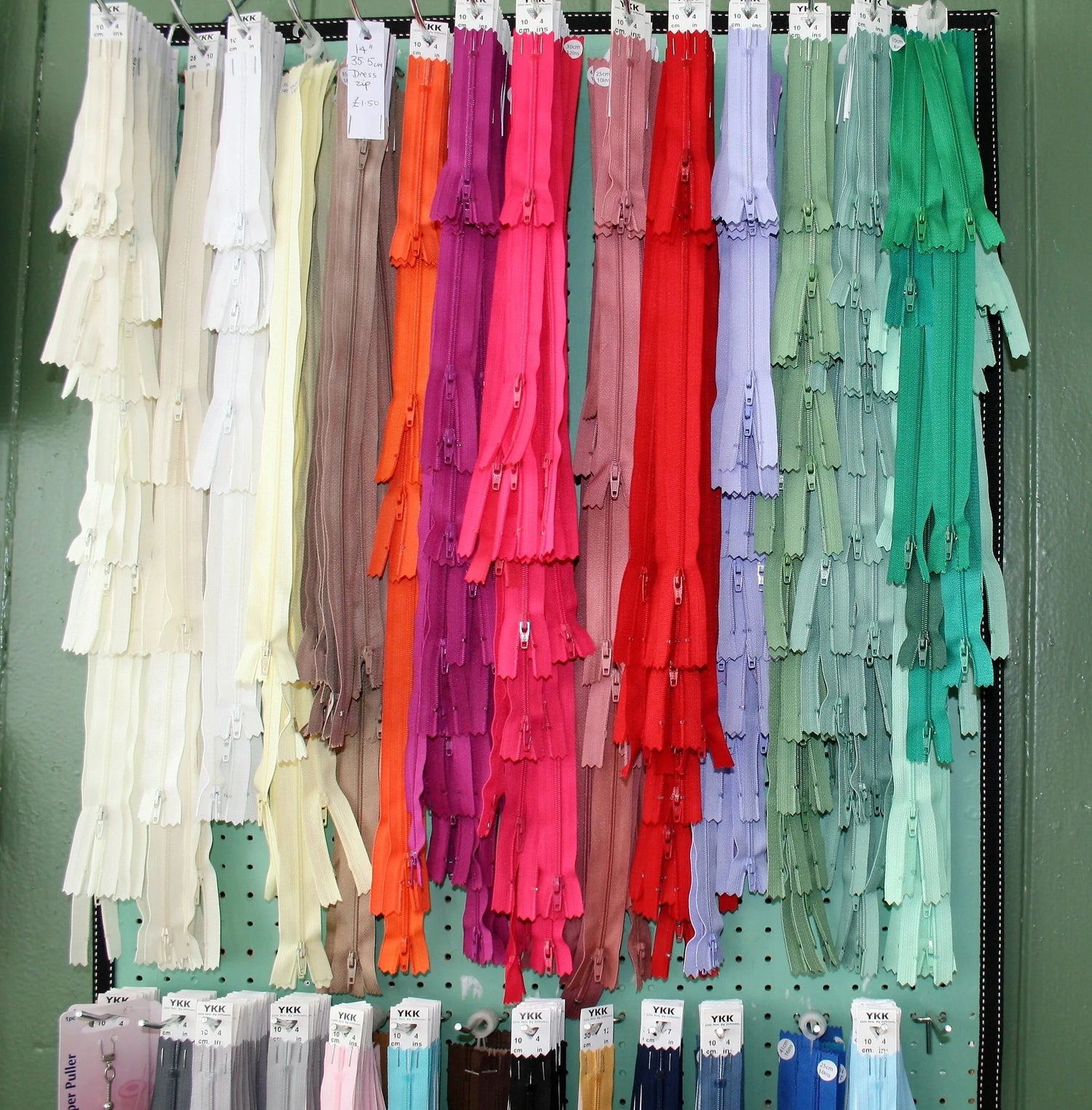 Zips for dressmaking, crafting and soft furnishing