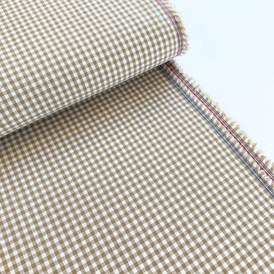 Yarn Dyed Cotton Gingham - Sand SS8