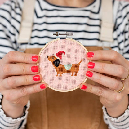 Christmas Dachshund Cross Stitch Kit