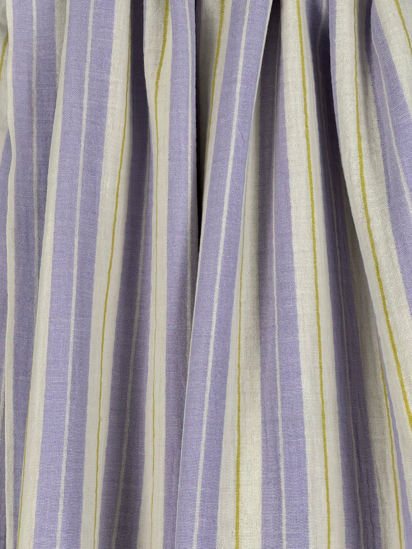 Lilac Yarn Dyed Stripes Double Gauze