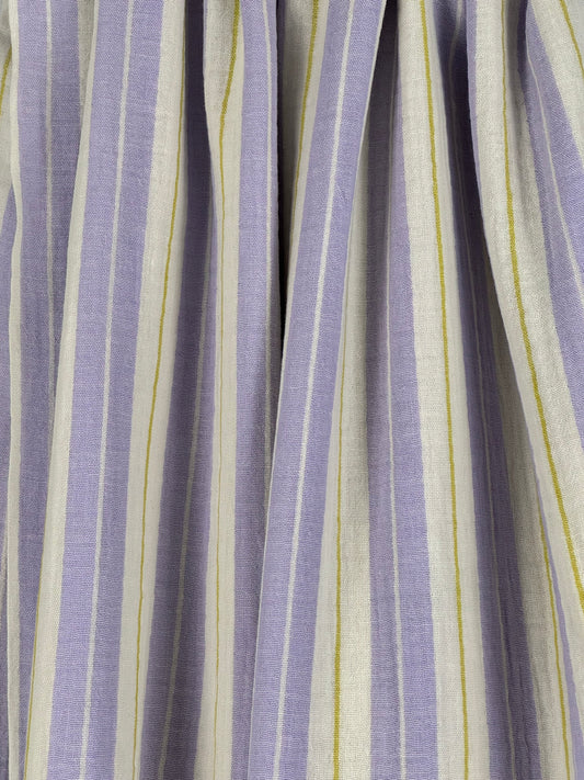 Lilac Yarn Dyed Stripes Double Gauze