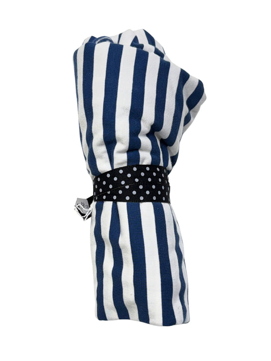 Blue and White Stripe Cotton Jersey