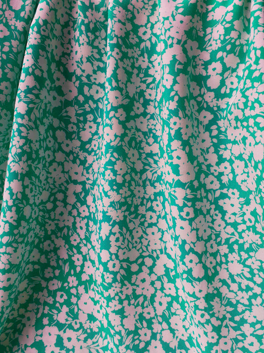 Little Green Flower Viscose