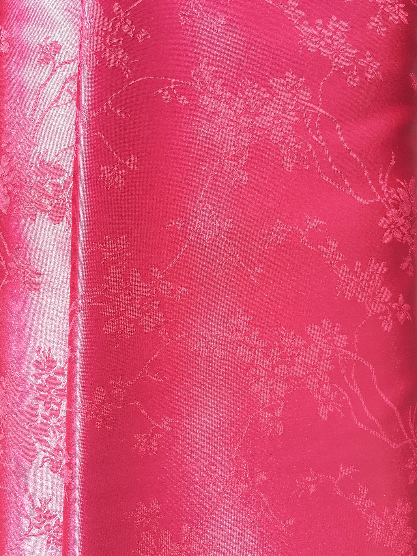 Cerise Flowers Jacquard Lining Fabric SW100