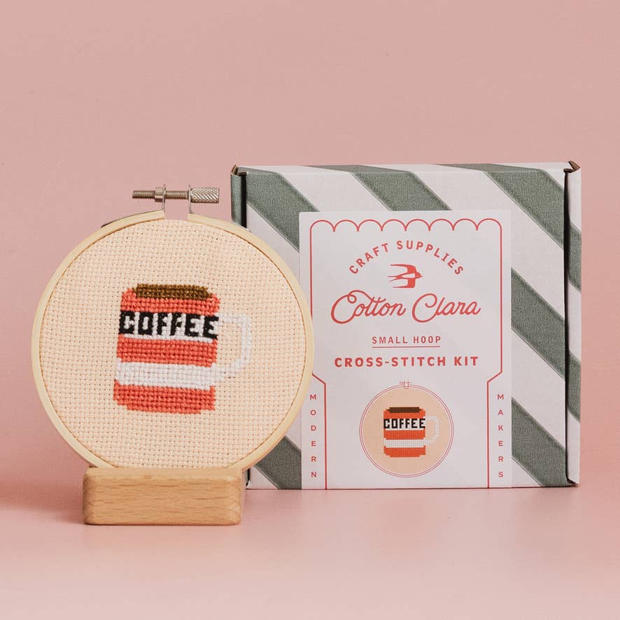 Coffee Cup Cross Stitch Kit