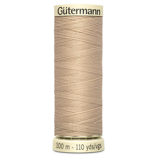 186 Sandy Beige Gutermann Sew All 100m Thread