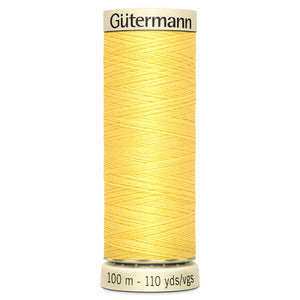 852 Light Yellow Gutermann Sew-All 100m Thread